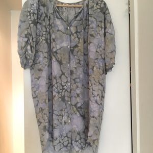 Silk xxs Aritzia Dress w watercolour pattern
